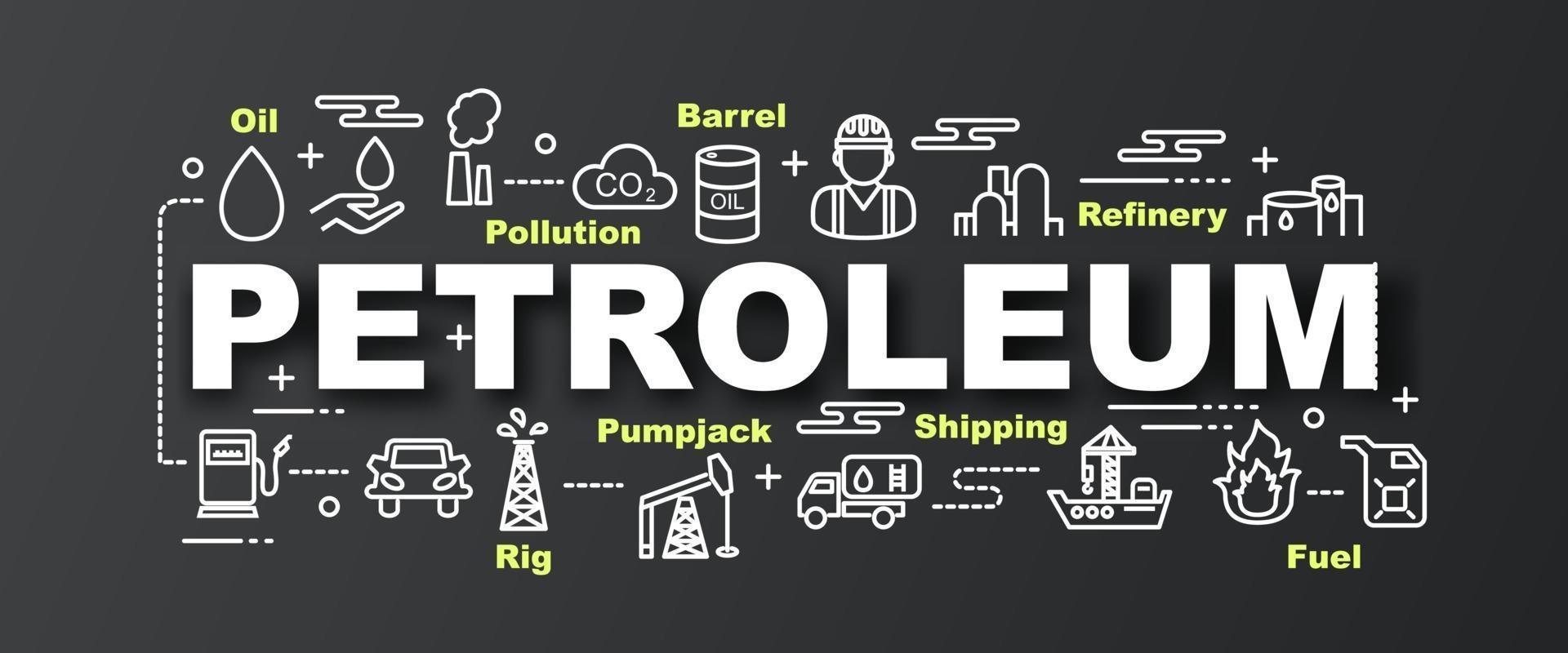 petroleum vector trendy banner