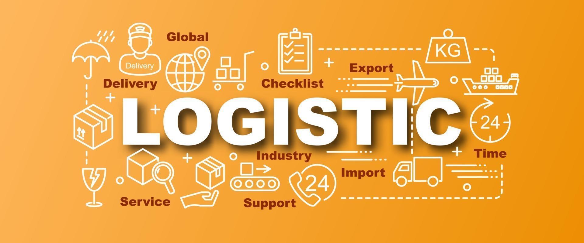 logistic vector trendy banner