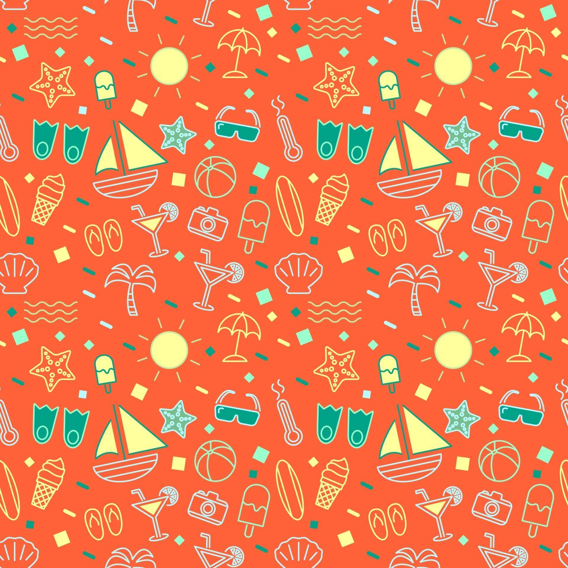 summer seamless pattern background 2236443 Vector Art at Vecteezy
