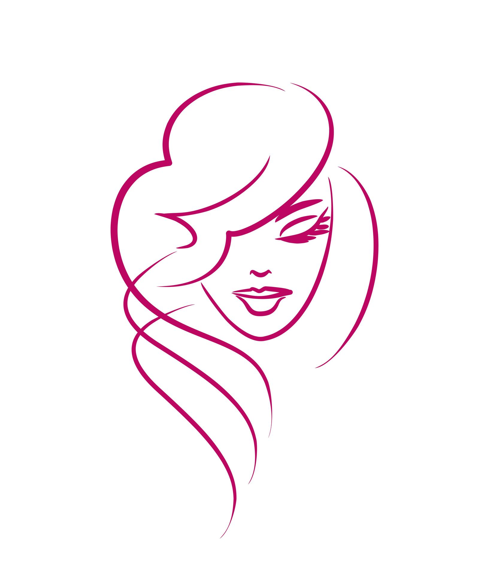 Logo woman silhouette, head, face logo isolated. Use for beauty salon ...