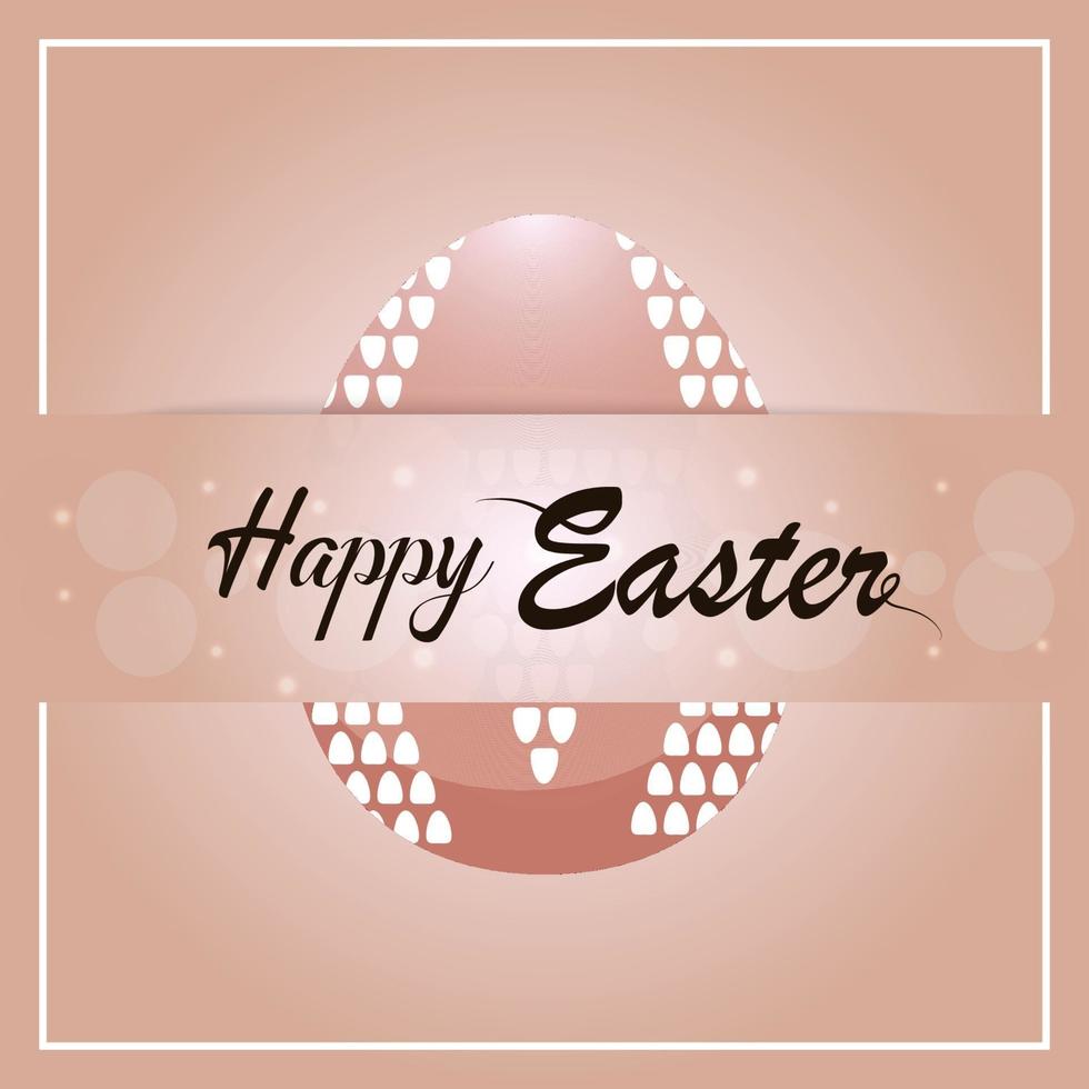 Happy easter day invitation greeting card with colorful and golden easter egg vector