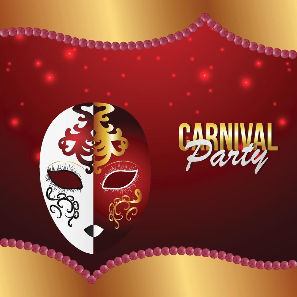 Carnival or mardi gras invitation greeting card and background vector