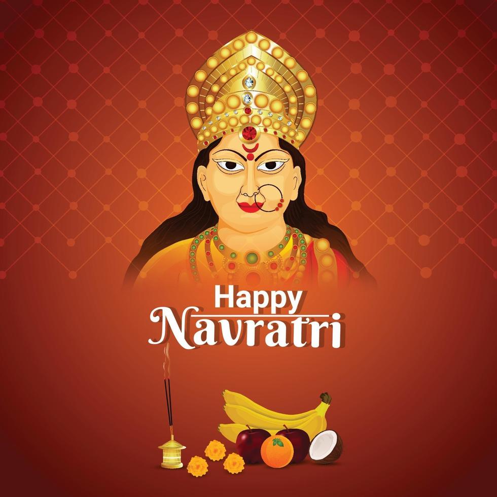 ilustración vectorial de la diosa durga para navratri feliz vector