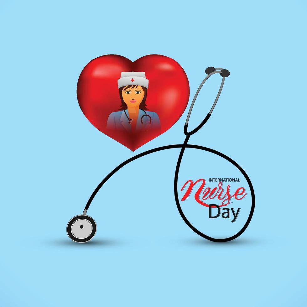 Happy international nurse day illustration background and template vector