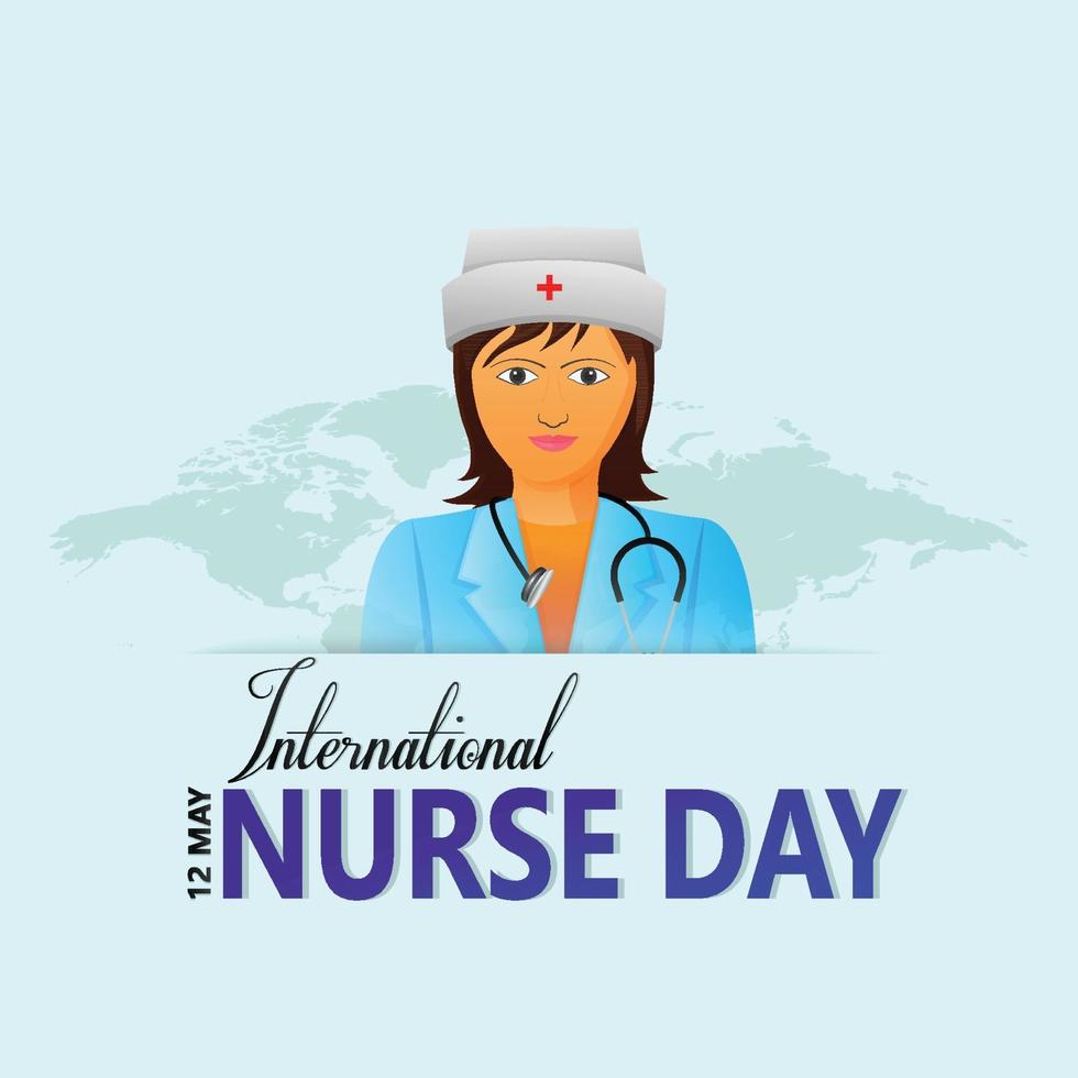 Vector illustration of nurse day template