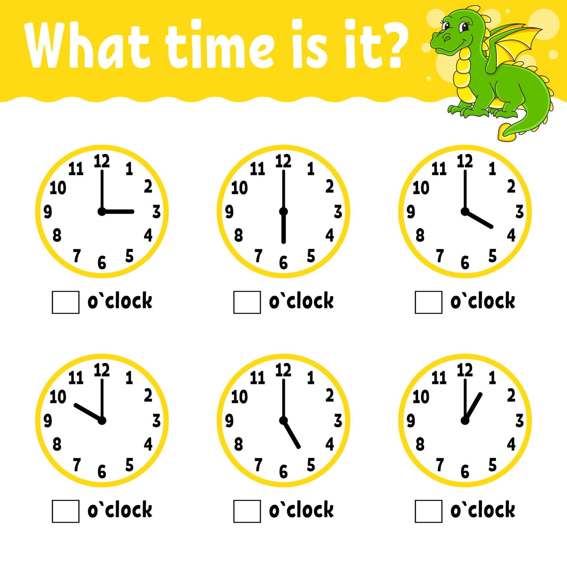 Learning Time On The Clock Educational Activity Worksheet For Kids And Toddlers Game For Children Simple Flat Isolated Color Vector Illustration In Cute Cartoon Style 2236703 Vector Art At Vecteezy