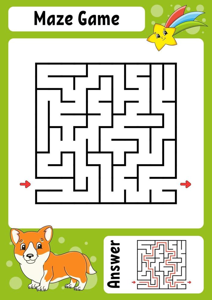 Dog Maze, Worksheet, Education.com