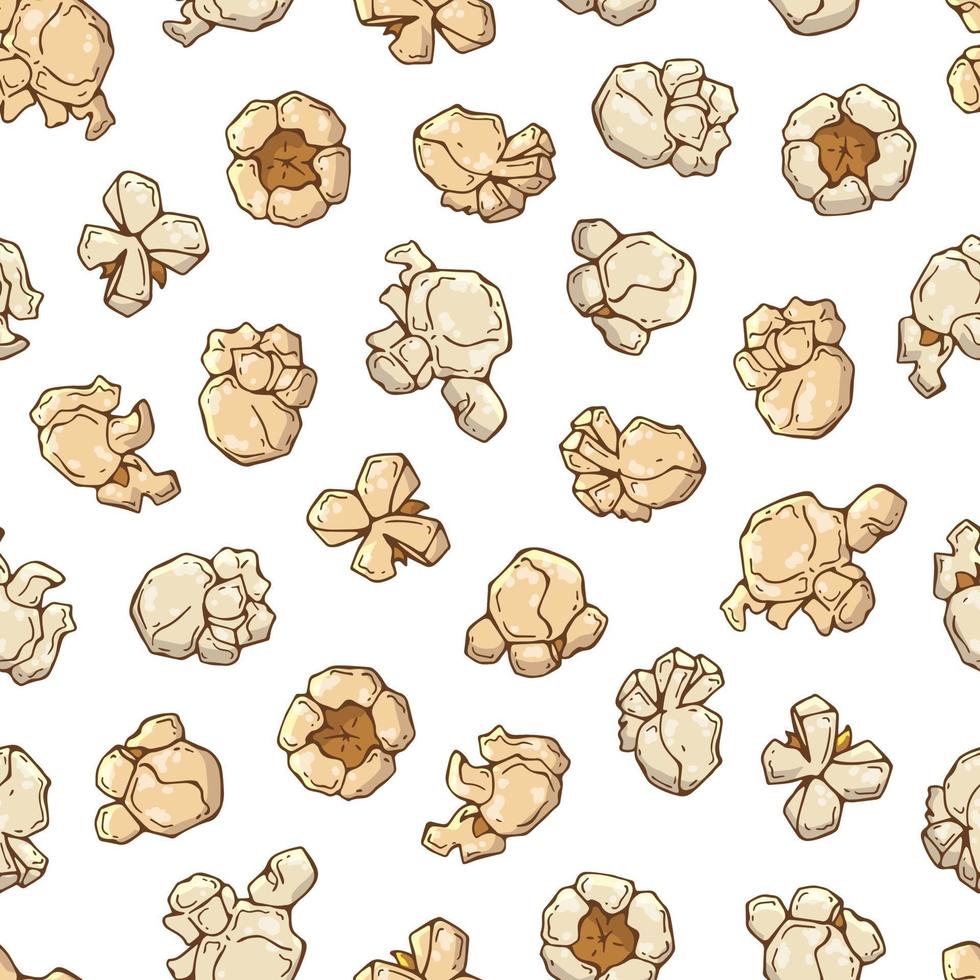 popcorn seamless pattern background vector