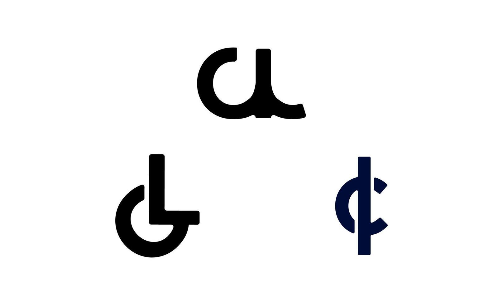 Initial letter Cl, LC logo design template vector