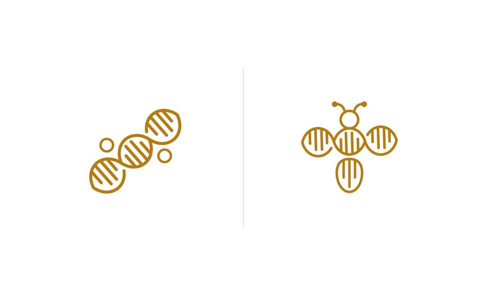 Molecular Dna logo template vector illustration