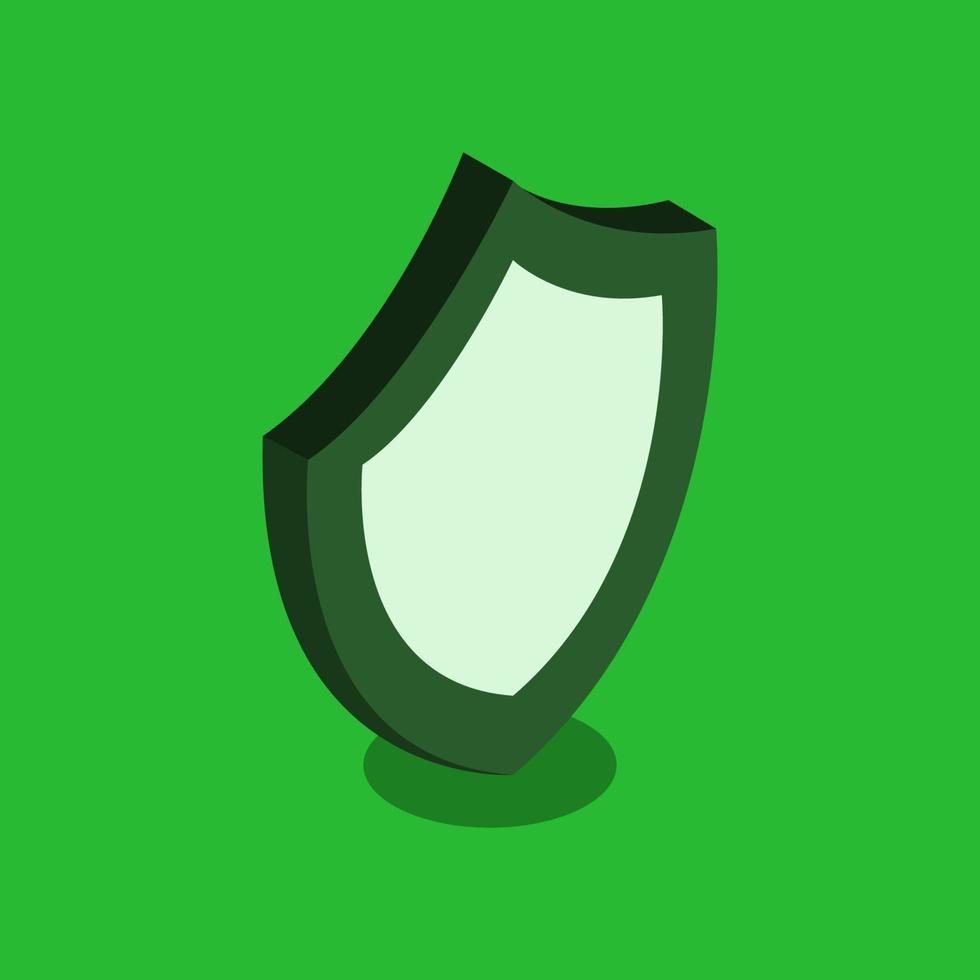 Isometric Shield On Background vector