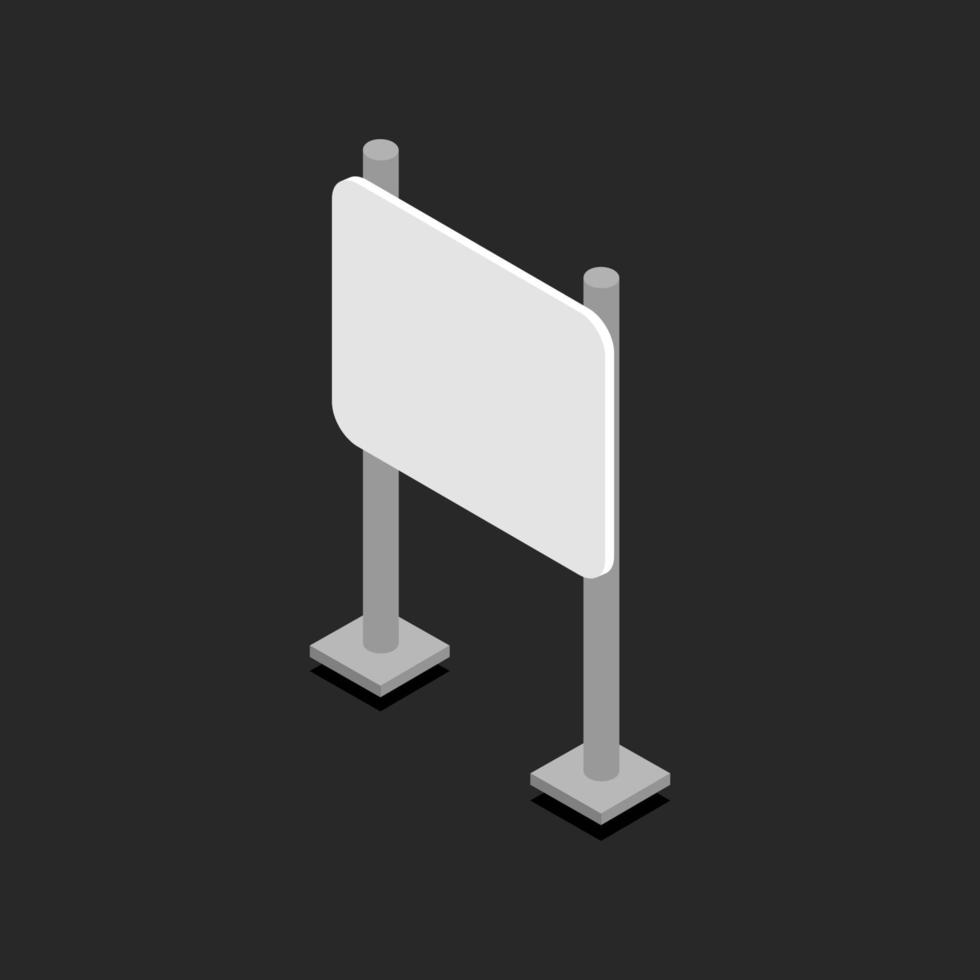 Isometric Signboard On Background vector