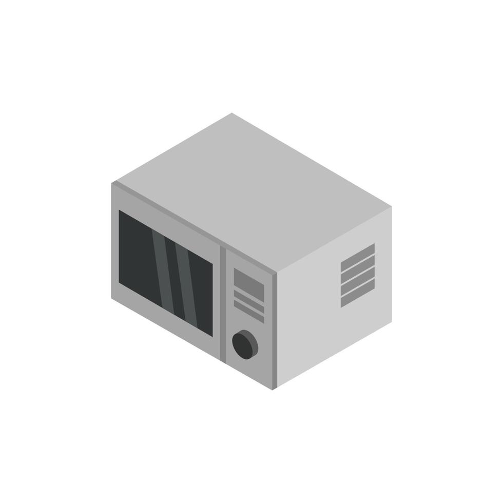 Isometric Microwave Oven On Background vector