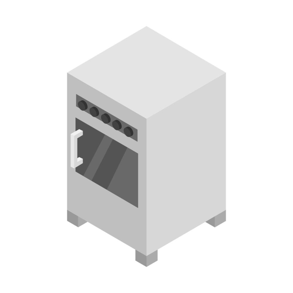Isometric Oven On Background vector