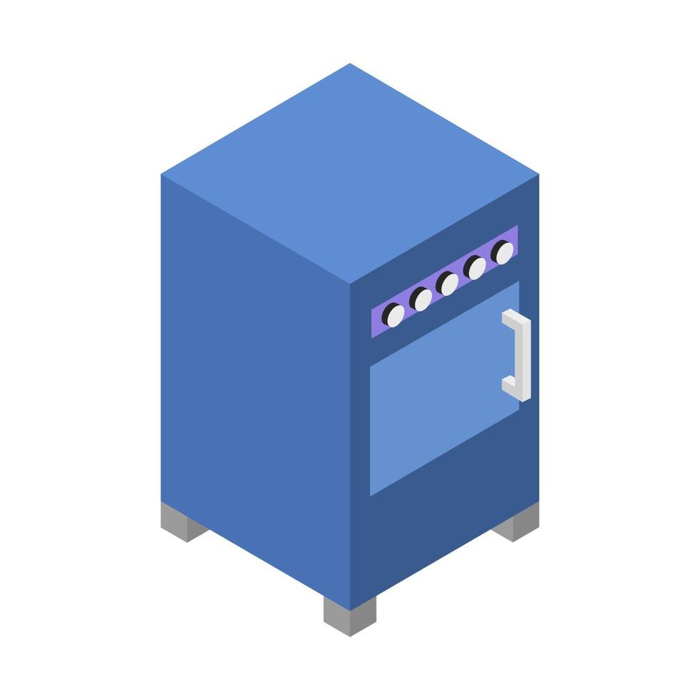 Isometric Oven On Background vector
