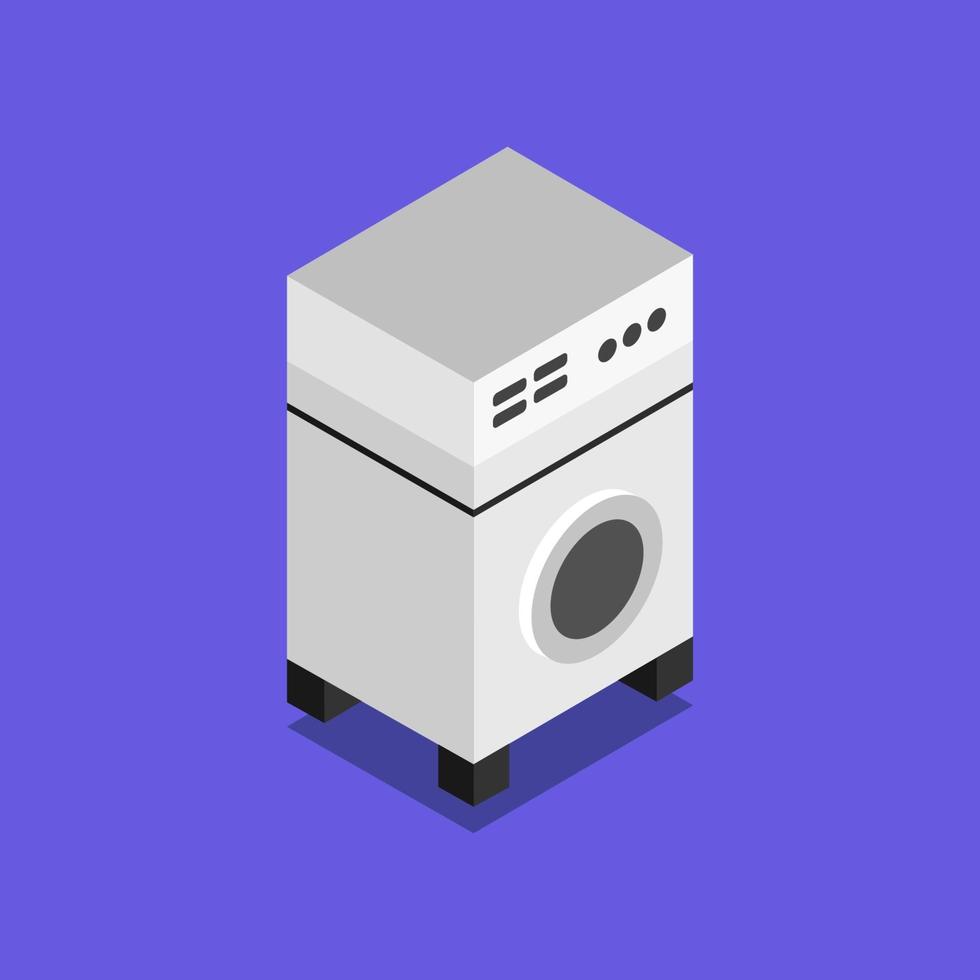 Isometric Washing Machine On Background vector