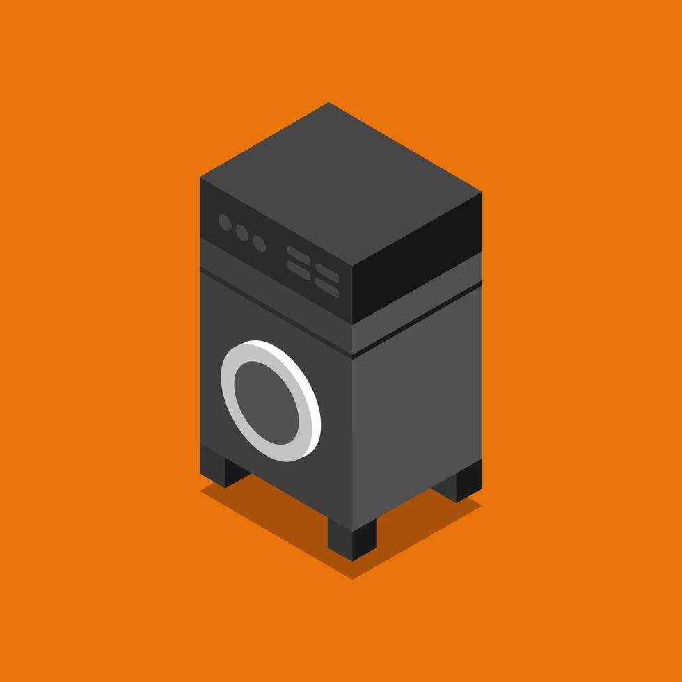 Isometric Washing Machine On Background vector