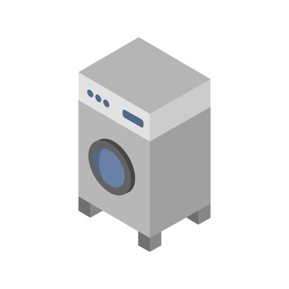 Isometric Washing Machine On Background vector