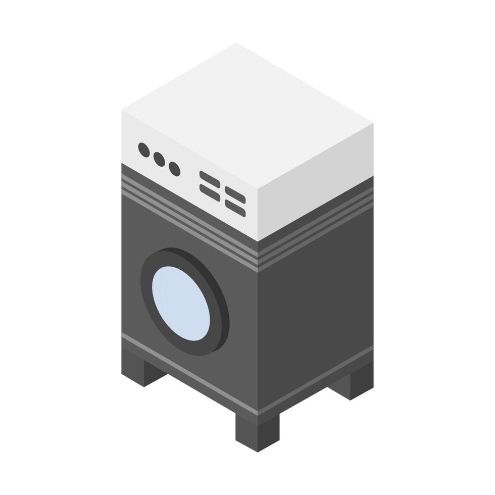 Isometric Washing Machine On Background vector