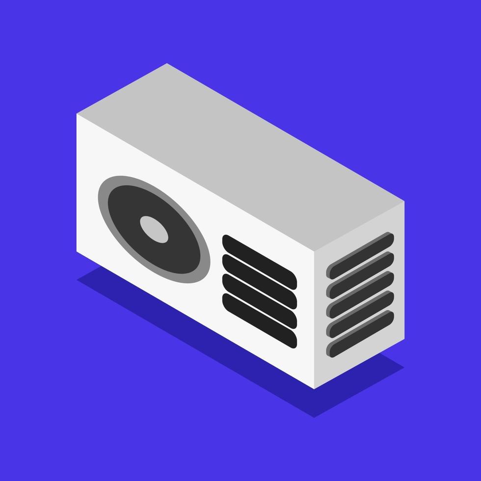 Isometric Air Conditioner On Background vector