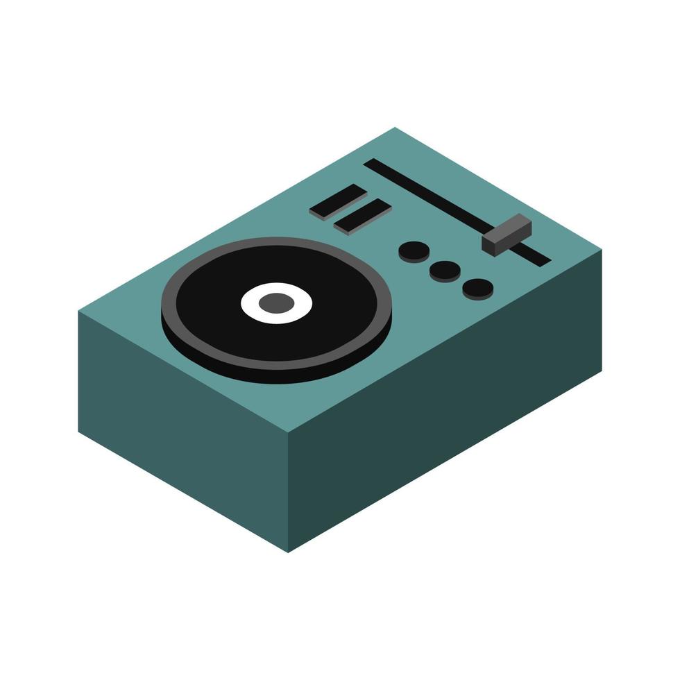 Isometric Dj Console On Background vector