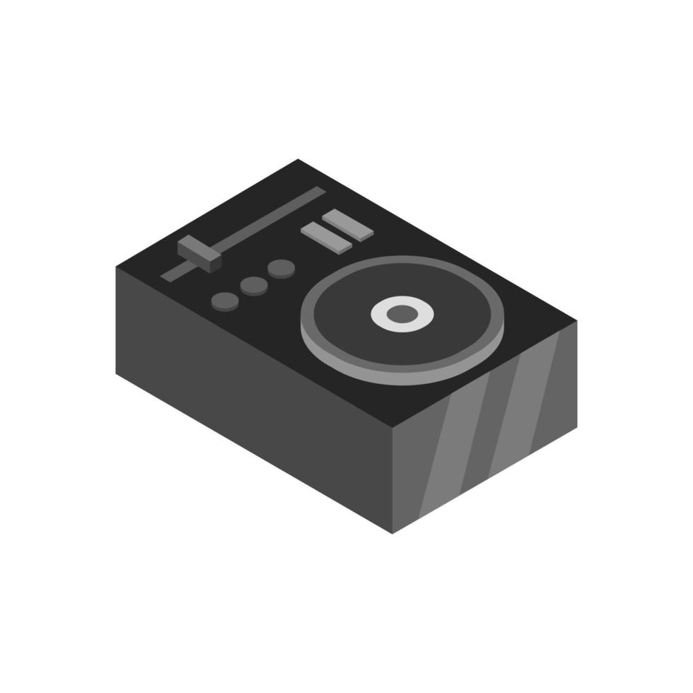 Isometric Dj Console On Background vector