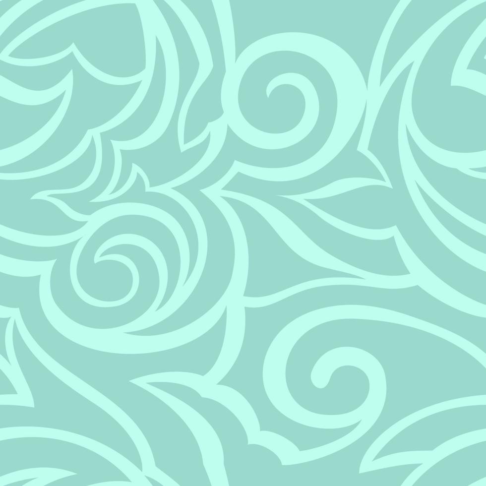 Vector texture of turquoise color isolated on sea background. Floral pattern for fabrics or packaging.