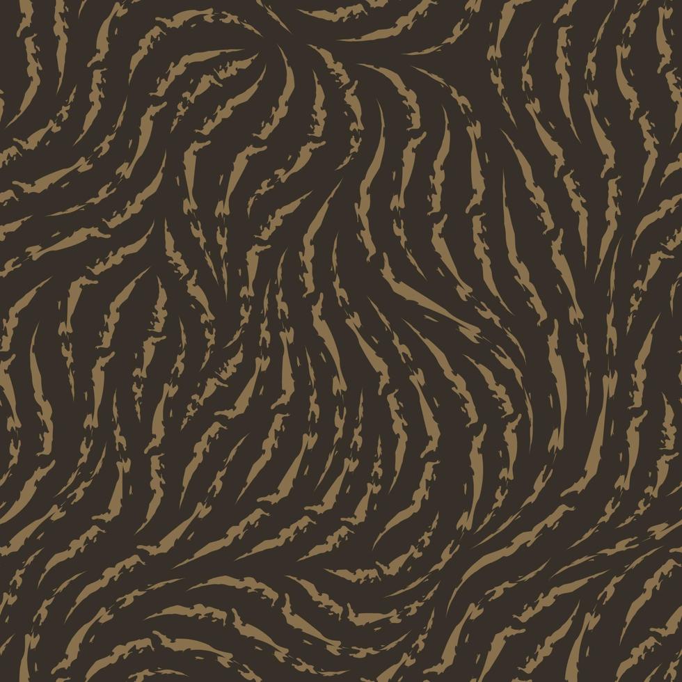 Vector seamless texture. Pattern of heterogeneous ragged lines of beige color isolated on brown background.