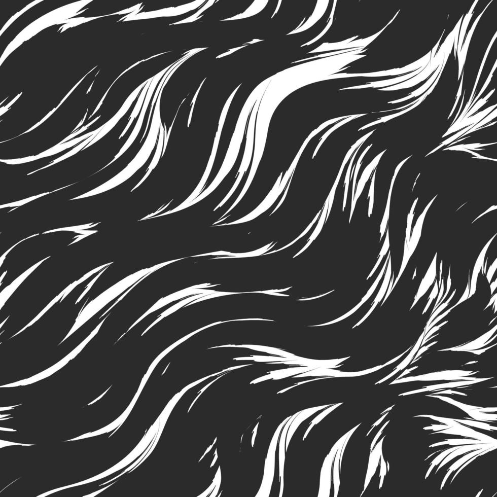 Seamless vector pattern in black color from abstract waves and splashes. Water texture.