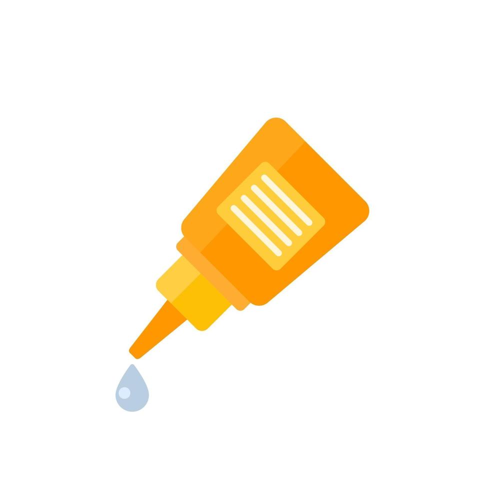 Glue icon on white, flat vector