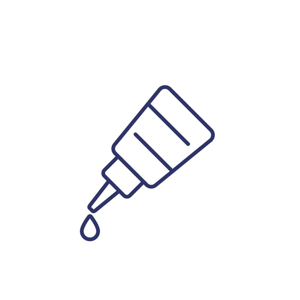 Glue icon on white, line vector