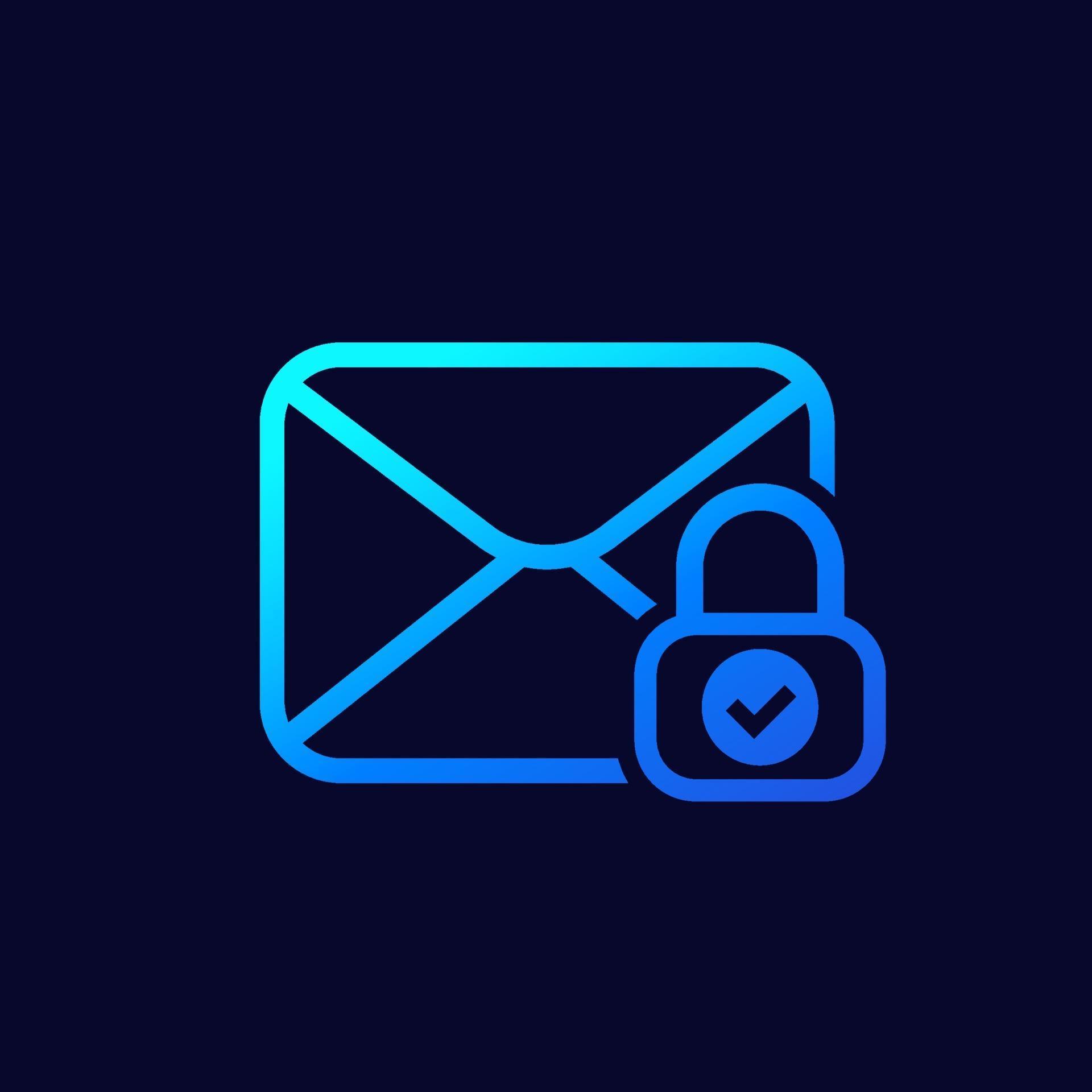secure mail, email icon for web 2237875 Vector Art at Vecteezy