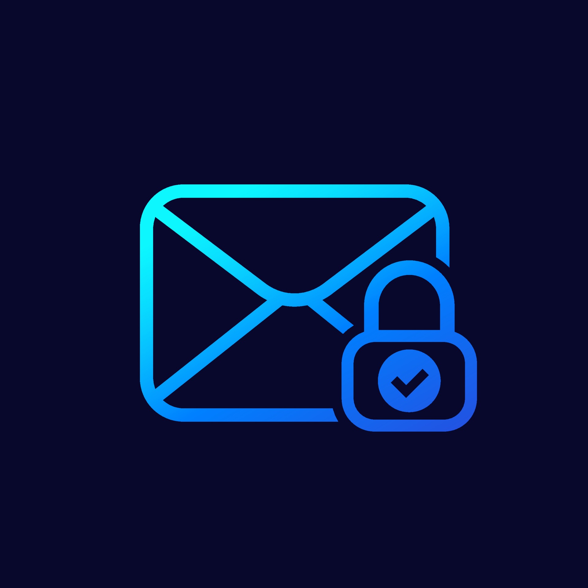 secure mail, email icon for web 2237875 Vector Art at Vecteezy