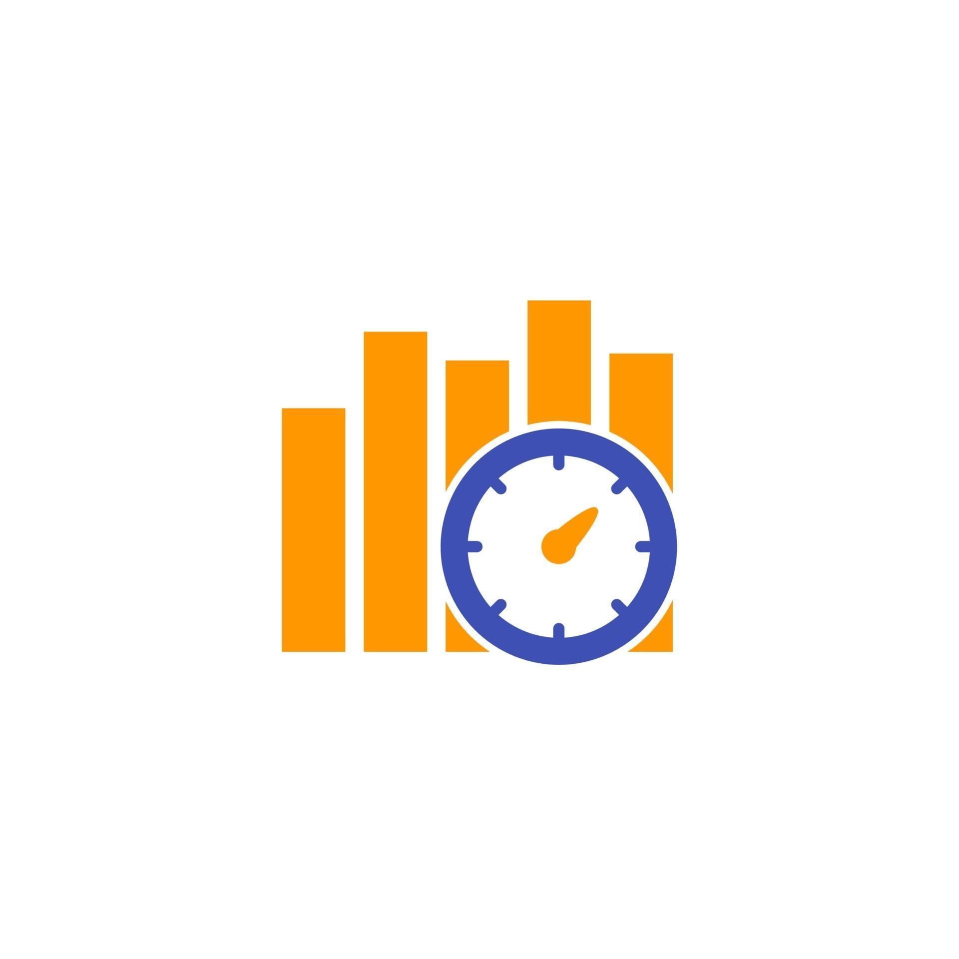 performance indicator icon on white 2237907 Vector Art at Vecteezy