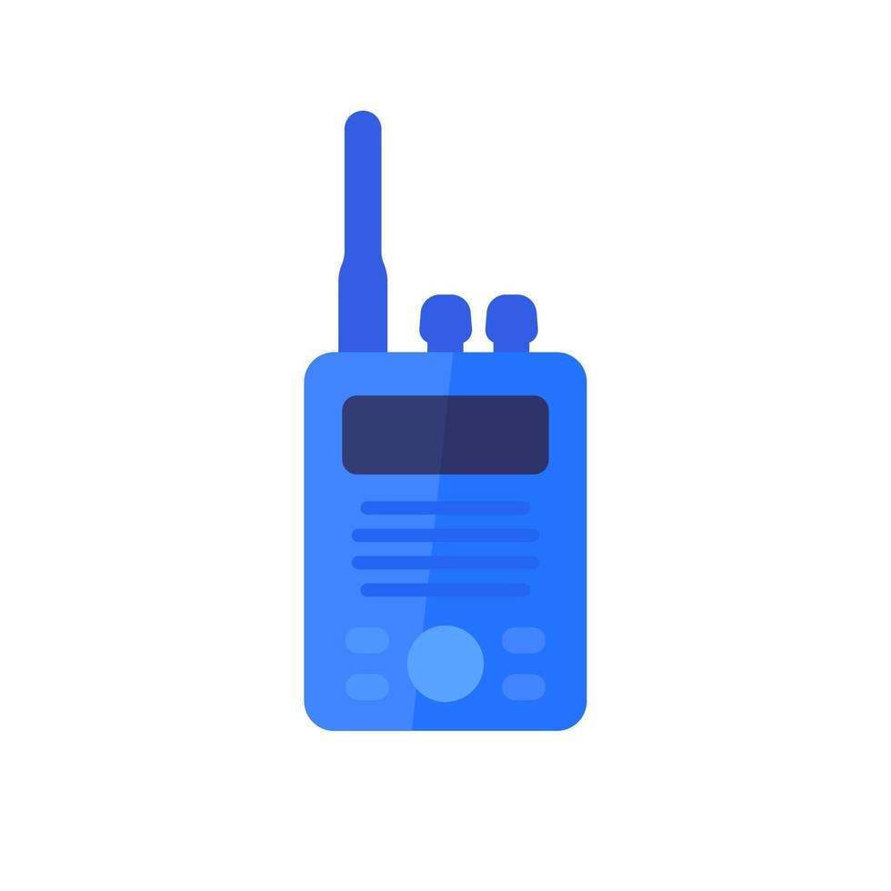 radio set, portable transceiver flat icon vector