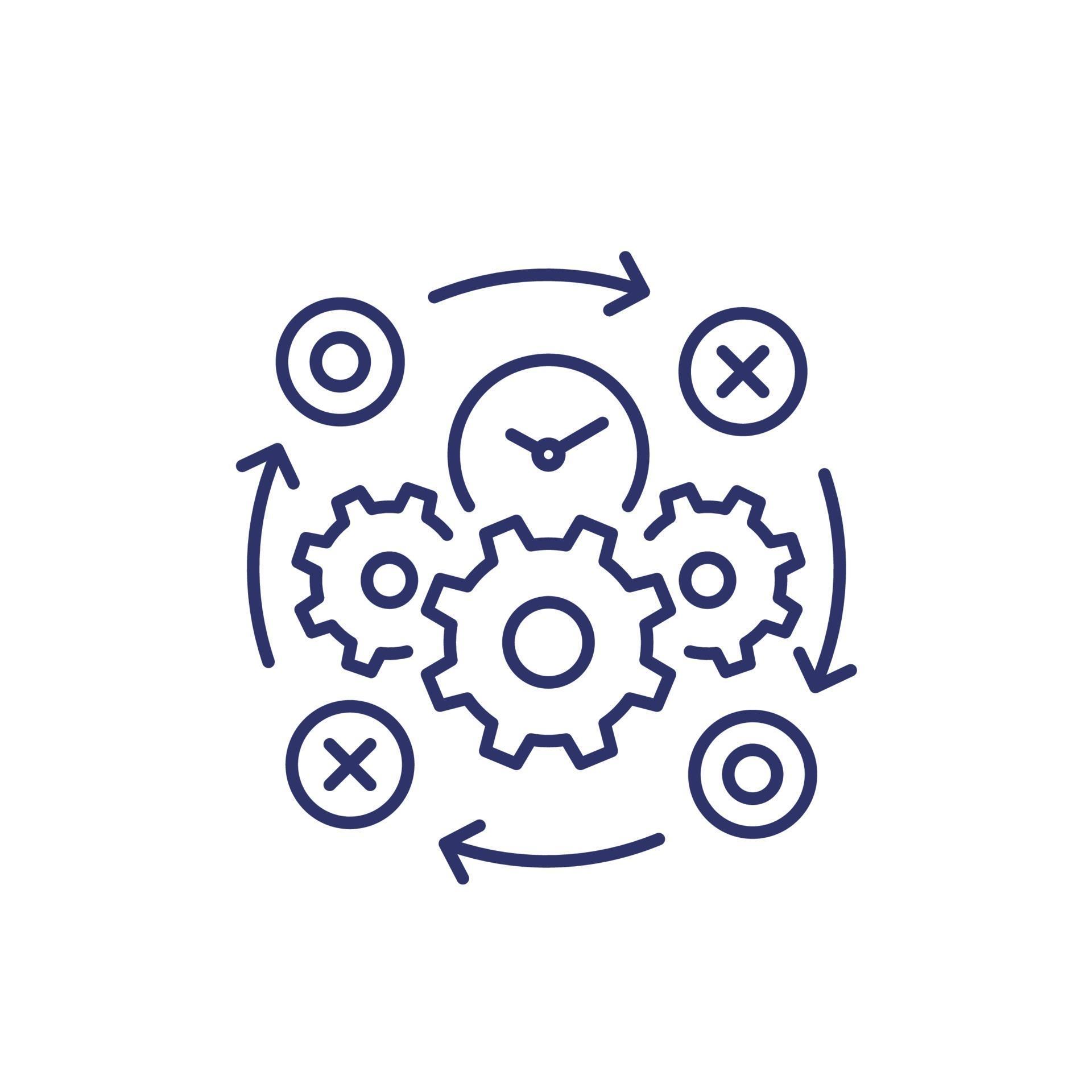 business process line icon on white 2237948 Vector Art at Vecteezy