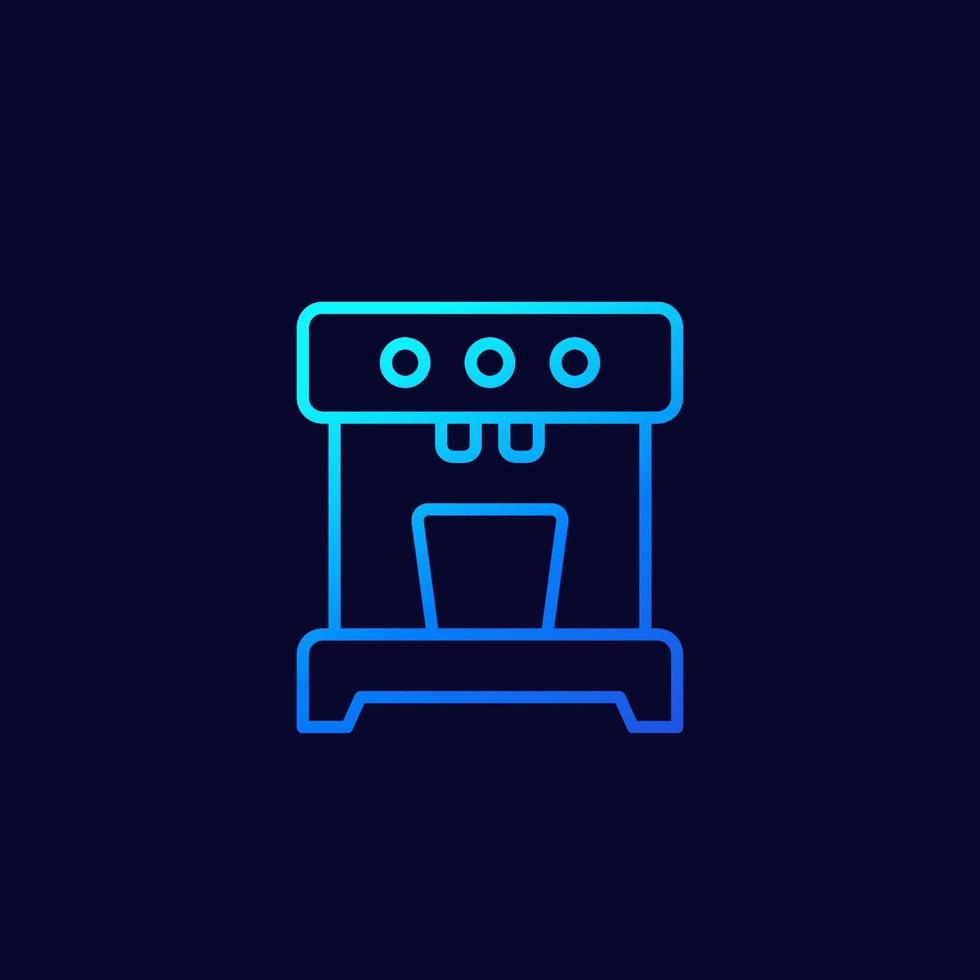 coffee machine icon, thin line vector