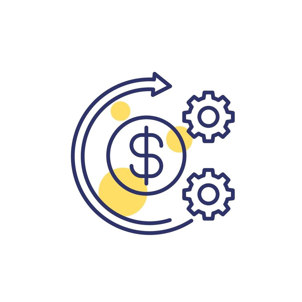 cost optimization icon, line vector