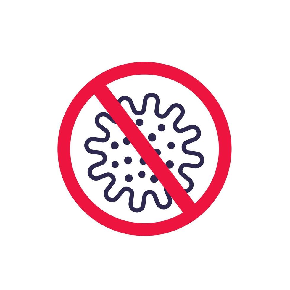 no virus sign, vector icon