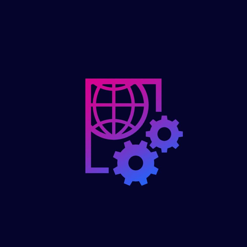 network settings icon, vector