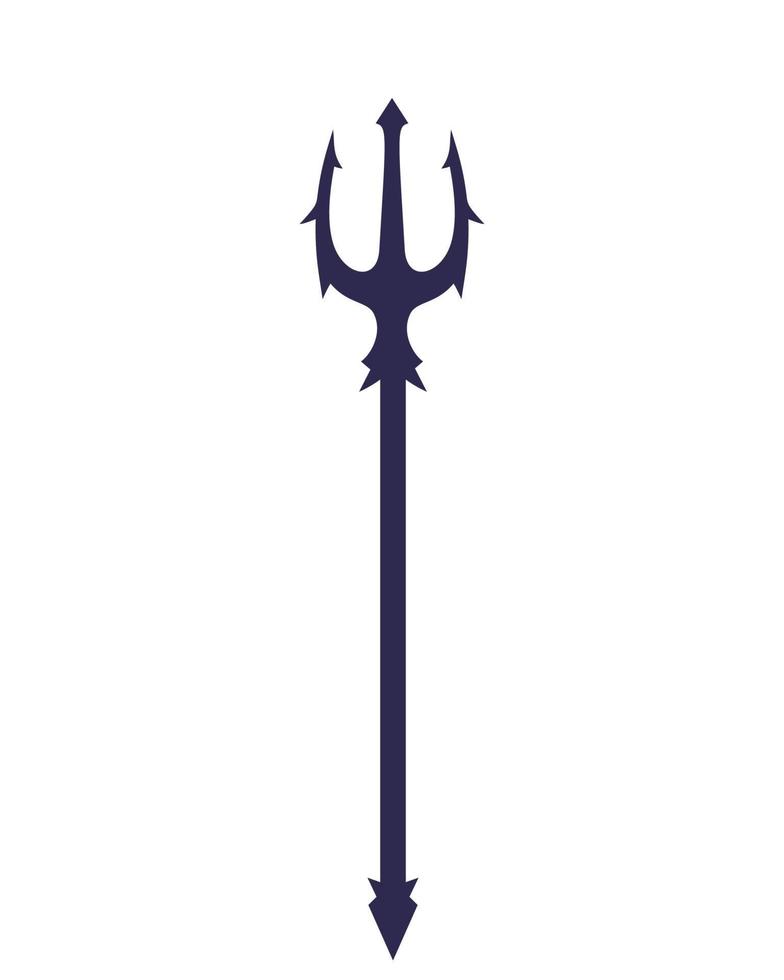 trident silhouette, vector