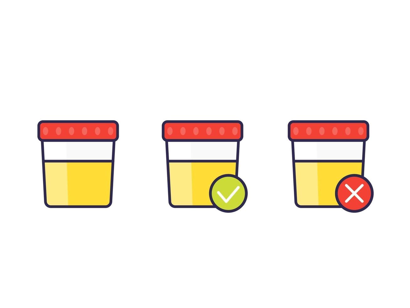 urine test, vector icons