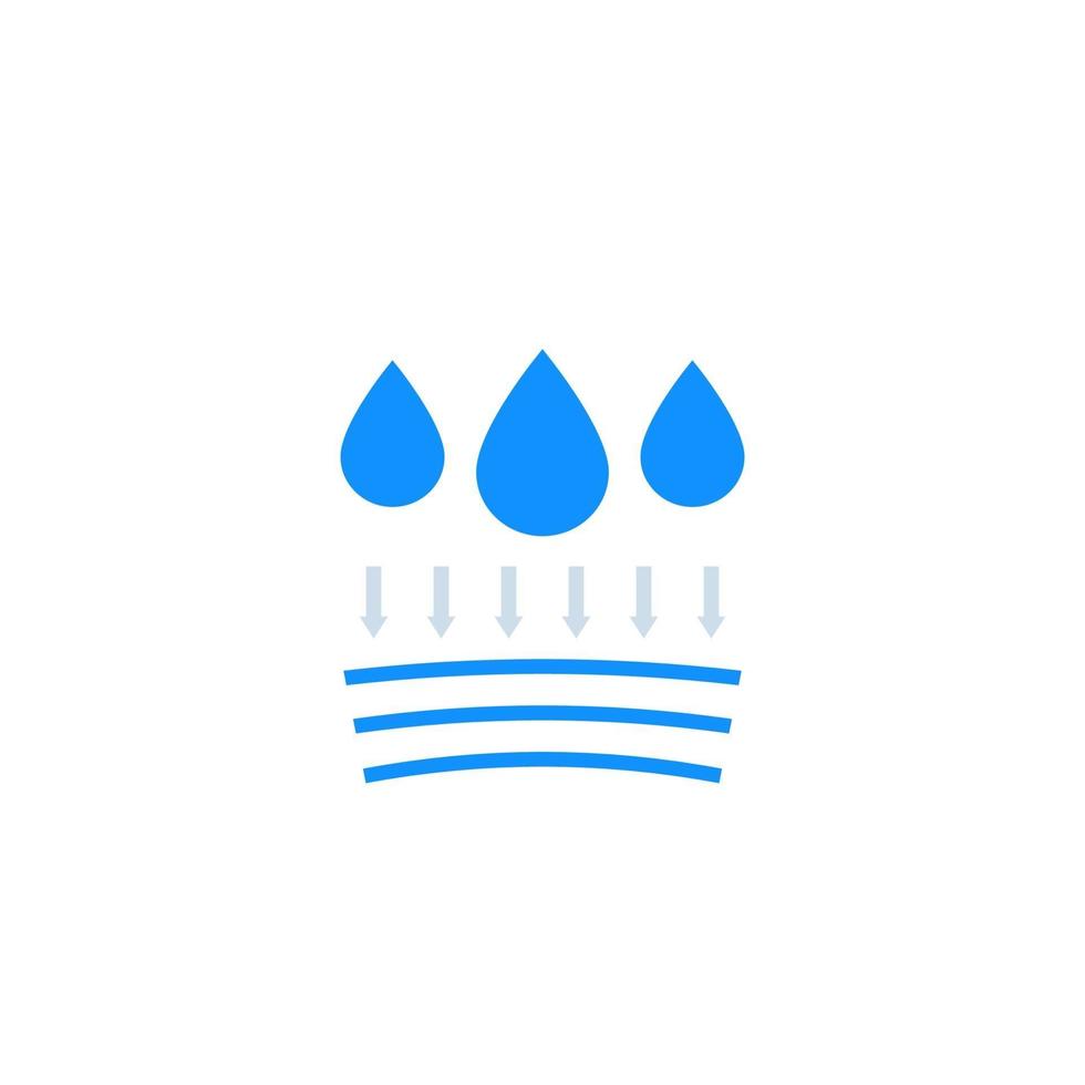 waterproof, hydrophobic icon vector
