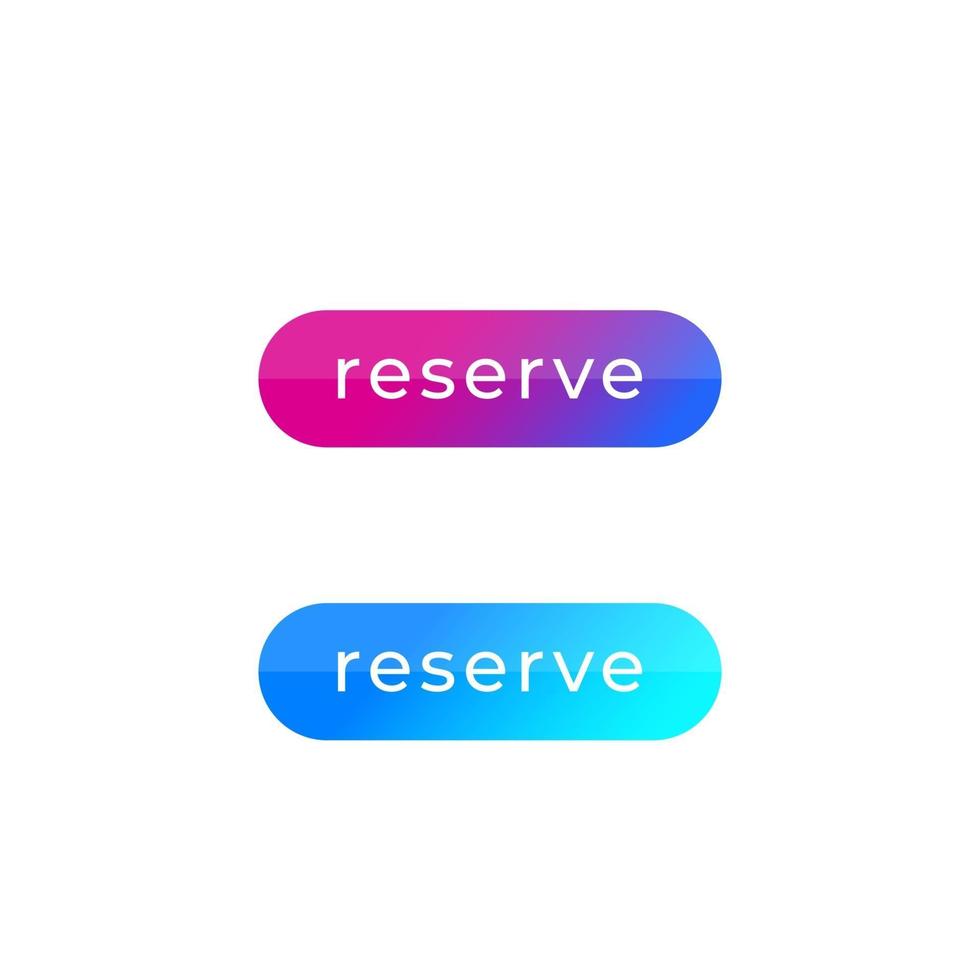 botones de reserva para web, vector