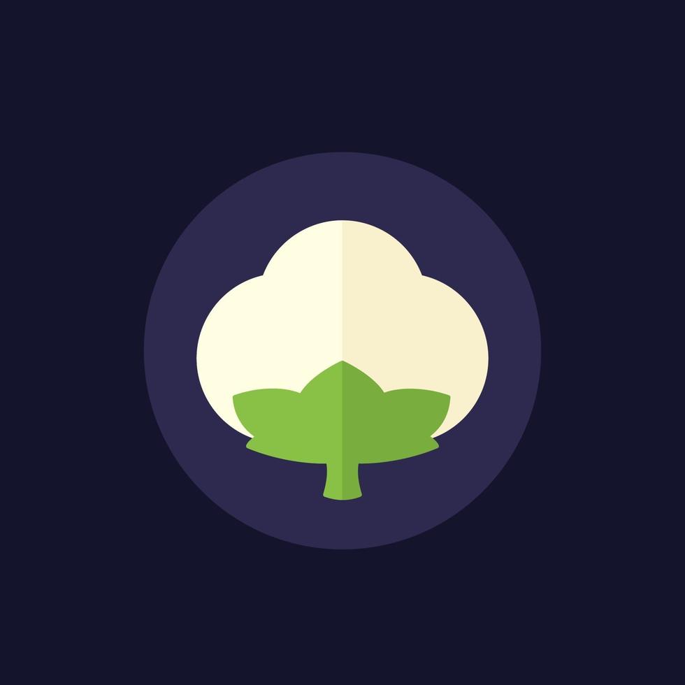 cotton icon in flat style vector