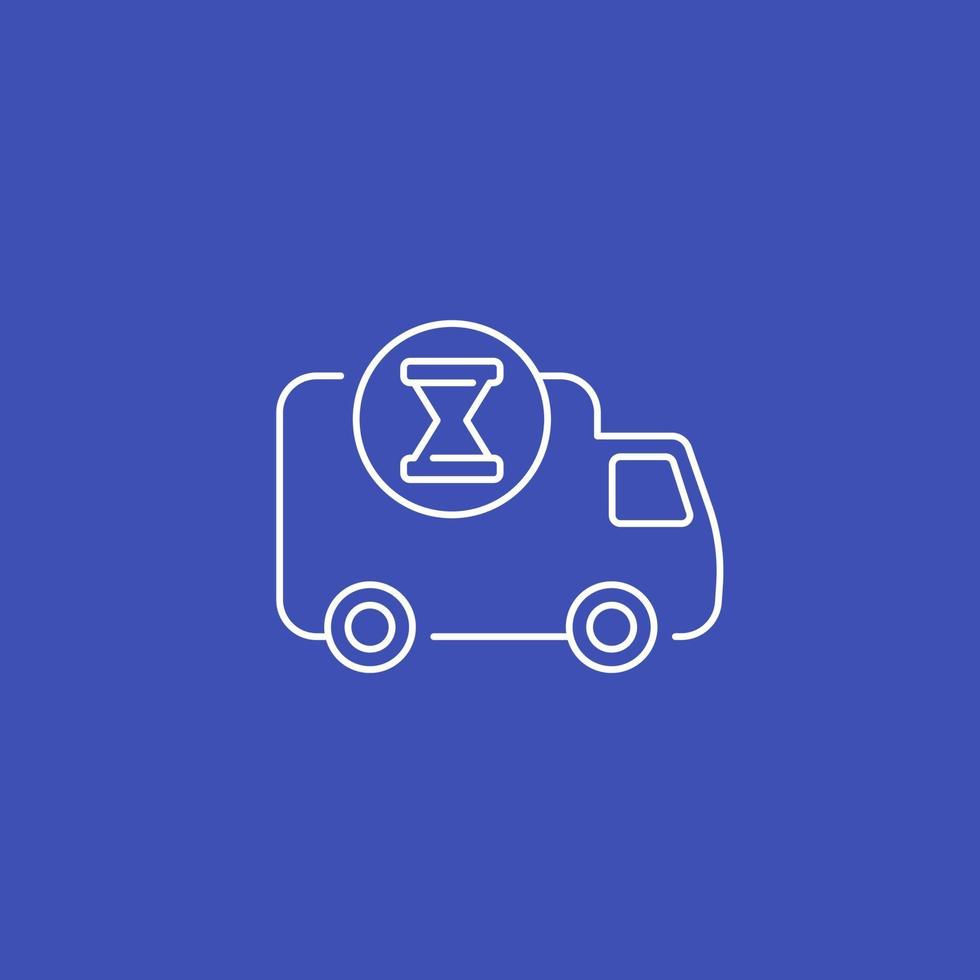 fast delivery vector line icon