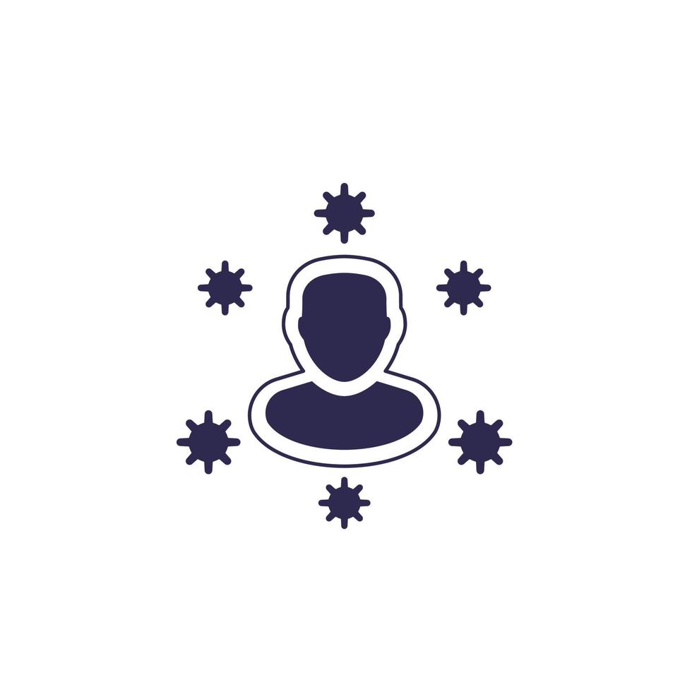 immune system vector icon on white