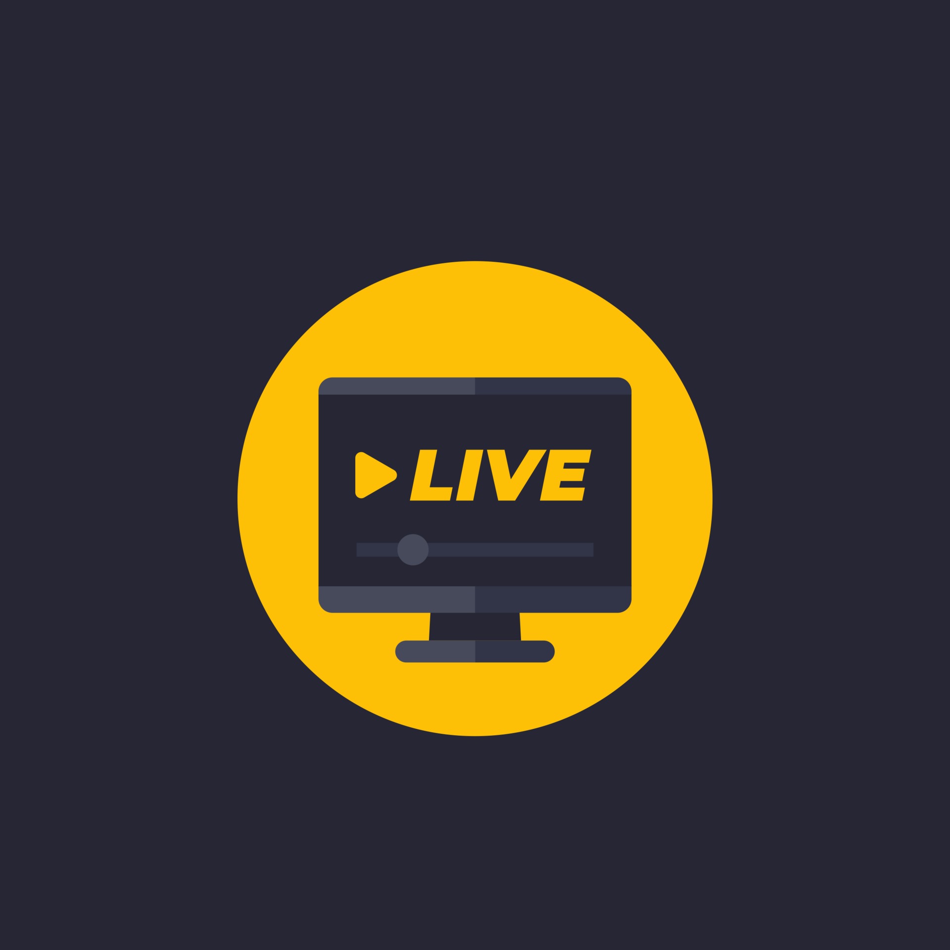 Live stream video, vector flat icon 2238204 Vector Art at Vecteezy
