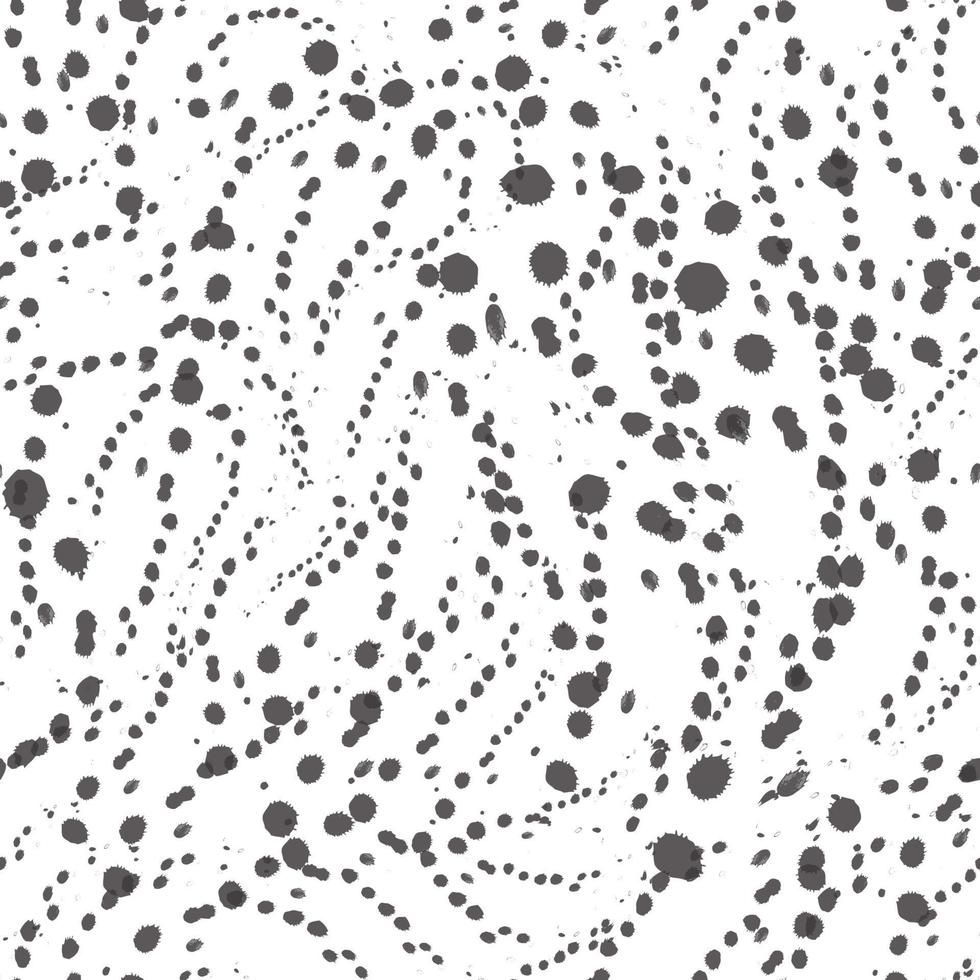 Vector seamless texture of gray color from blots or circles on a white background. Simple ornament in grunge style