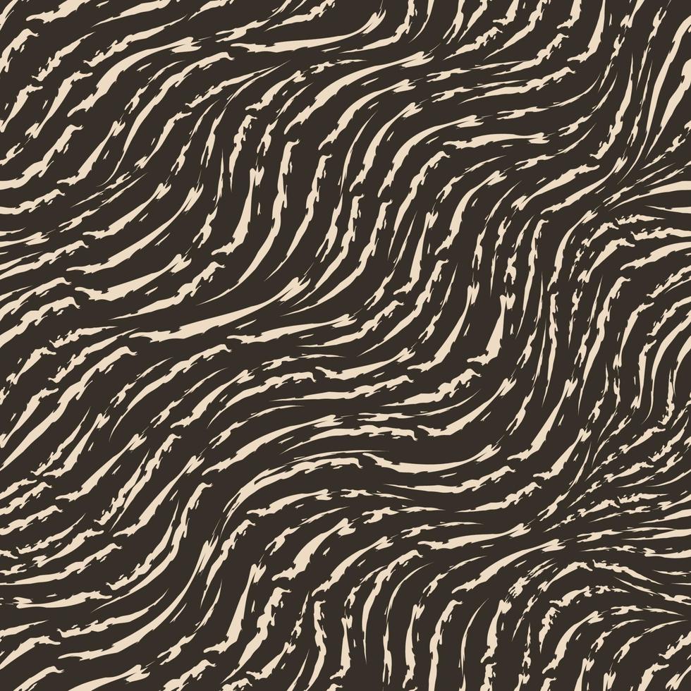 Seamless vector pattern of torn lines on a brown backdrop. Diagonal torn lines of beige color on dark background texture for clothes or curtains
